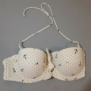 Aerie Woman’s Swim Top Sz 34C Push Up Nautical